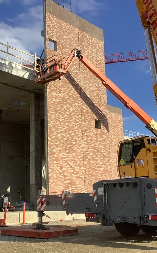 Architectural precast concrete erection job by Concrete Erectors, Inc