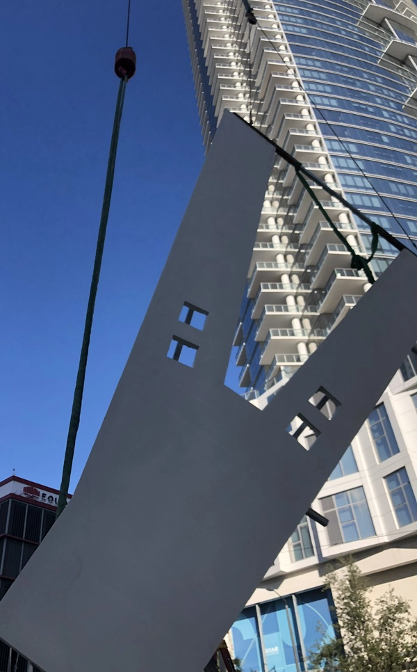 Architectural precast concrete installation by Concrete Erectors, Inc